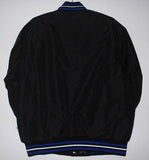 Toronto Blue Jays Wool & Leather Reversible Jacket w/ Embroidered Logos - Black