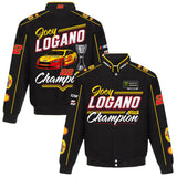 Joey Logano 2018 Monster Energy NASCAR Cup Series Champion Twill Full-Snap Jacket – Black