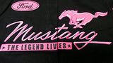 Ford Mustang Collage Women Twill Jacket - Black/Pink