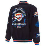 Oklahoma City Thunder 2025 NBA Finals Champions Reversible Wool Full-Snap Jacket