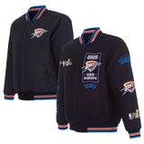Oklahoma City Thunder 2025 NBA Finals Champions Reversible Wool Full-Snap Jacket