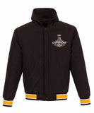 Stanley Cup Champions Pittsburgh Penguins Poly Twill Reversible Jacket-Black