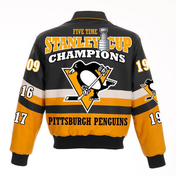 Pittsburgh Penguins JH Design 2017 Stanley Cup Champions All Leather L