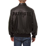 New England Patriots JH Design Tonal Leather Jacket - Black