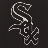 Chicago White Sox JH Design Reversible Fleece Jacket with Faux Leather Sleeves - Black/White