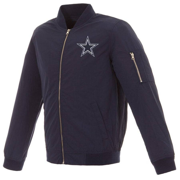 Dallas Cowboys JH Design Bomber Jacket - Navy