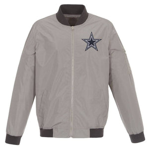 Dallas Cowboys JH Design Bomber Jacket - Gray