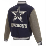 Dallas Cowboys Domestic Two Tone All Wool Jacket - Navy/Gray