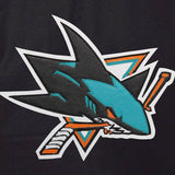 San Jose Sharks Two-Tone Wool and Leather Jacket - Black/White