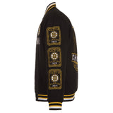 Boston Bruins Commemorative Reversible Wool Championship Jacket - Black