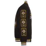 Boston Bruins Commemorative Reversible Wool Championship Jacket - Black