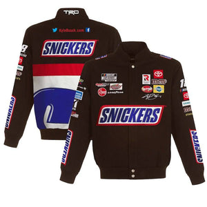 Kyle Busch Brown Snickers Full-Snap Twill Uniform Jacket - Limited Edition. JH Design