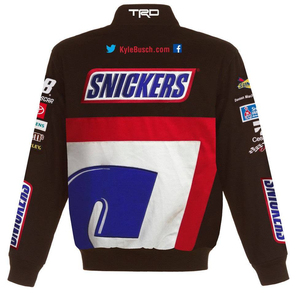 Kyle Busch Brown Snickers Full-Snap Twill Uniform Jacket - Limited Edi