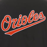 Baltimore Orioles Poly Twill Varsity Jacket - Black JH Design