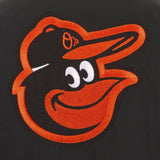 Baltimore Orioles Poly Twill Varsity Jacket - Black JH Design