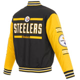 Pittsburgh Steelers Poly Twill Varsity Jacket - Black/Yellow