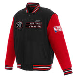 Toronto Raptors JH Design 2019 NBA Finals Champions Reversible Two-Toned Wool Jacket - Black/Red