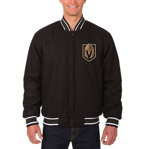 Vegas Golden Knights Reversible Wool Jacket - Black