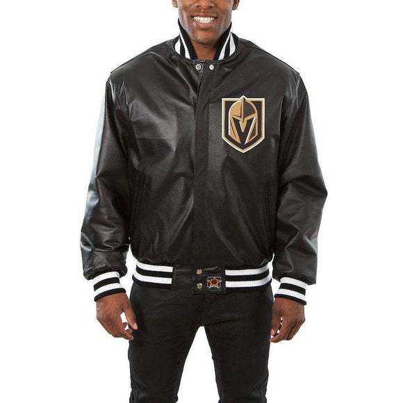 Vegas Golden Knights Full Leather Jacket - Black