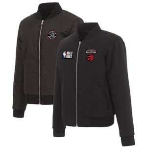 Toronto Raptors JH Design Women's 2019 NBA Finals Champions Reversible Fleece & Nylon Jacket - Black