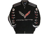 Corvette Racing Embroidered Twill  Jacket - Black - J.H. Sports Jackets
