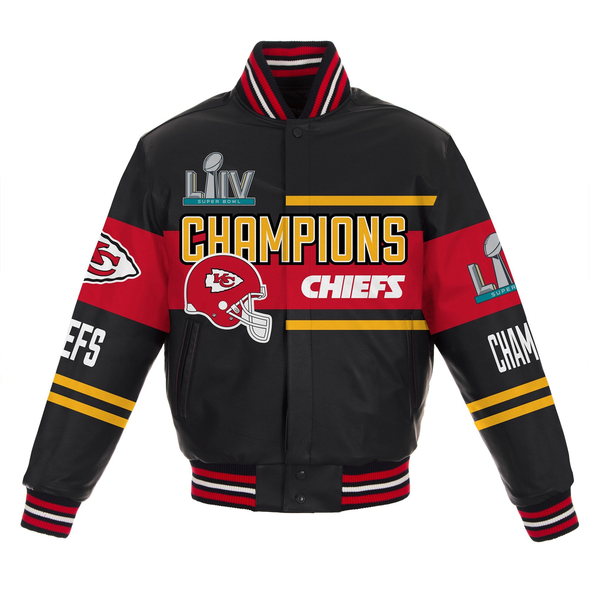 Kansas City Chiefs Super Bowl Liv Champions All Lambskin Leather Jacket 4X-Large