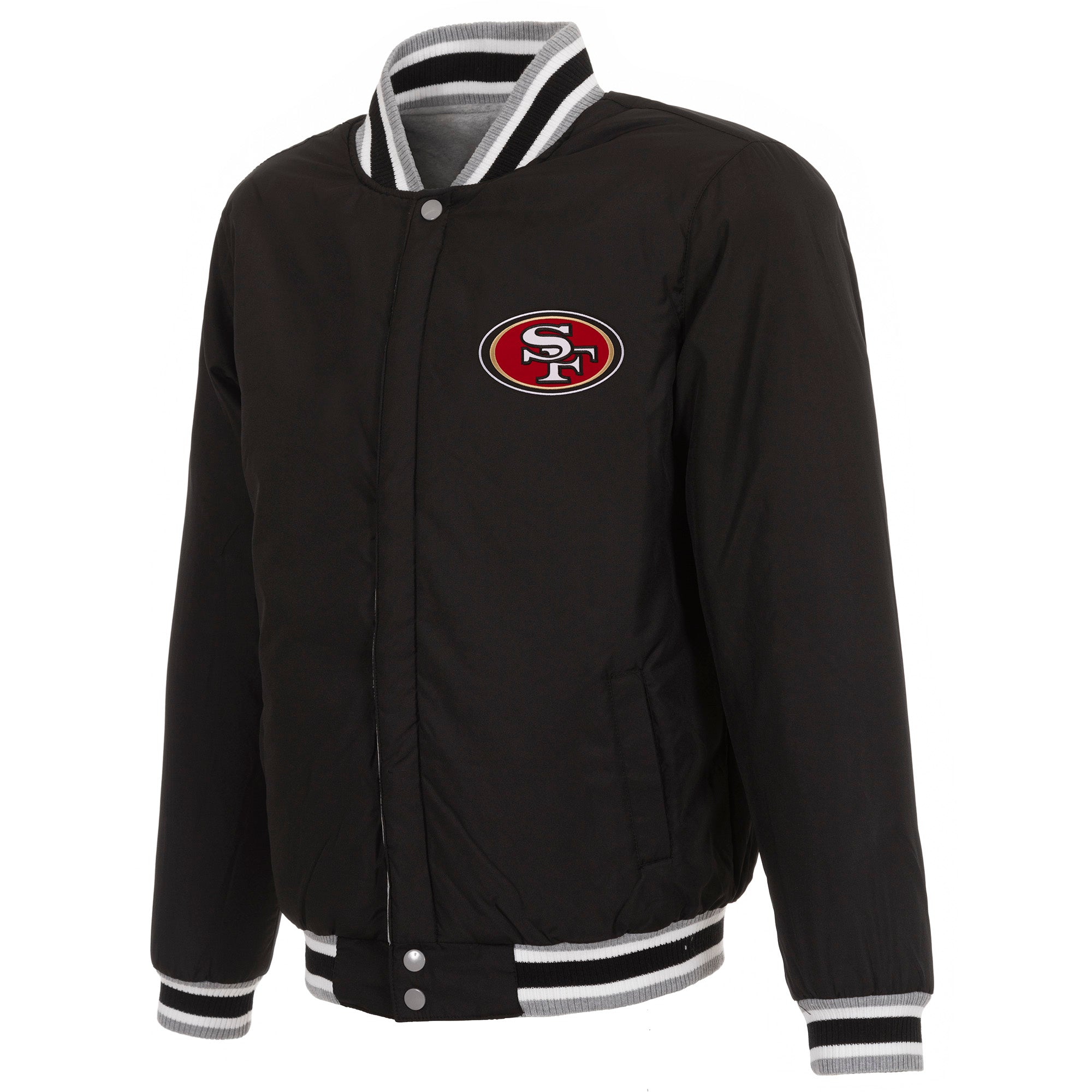 Bomber San Francisco 49ers Red and Black Jacket - Jackets Masters