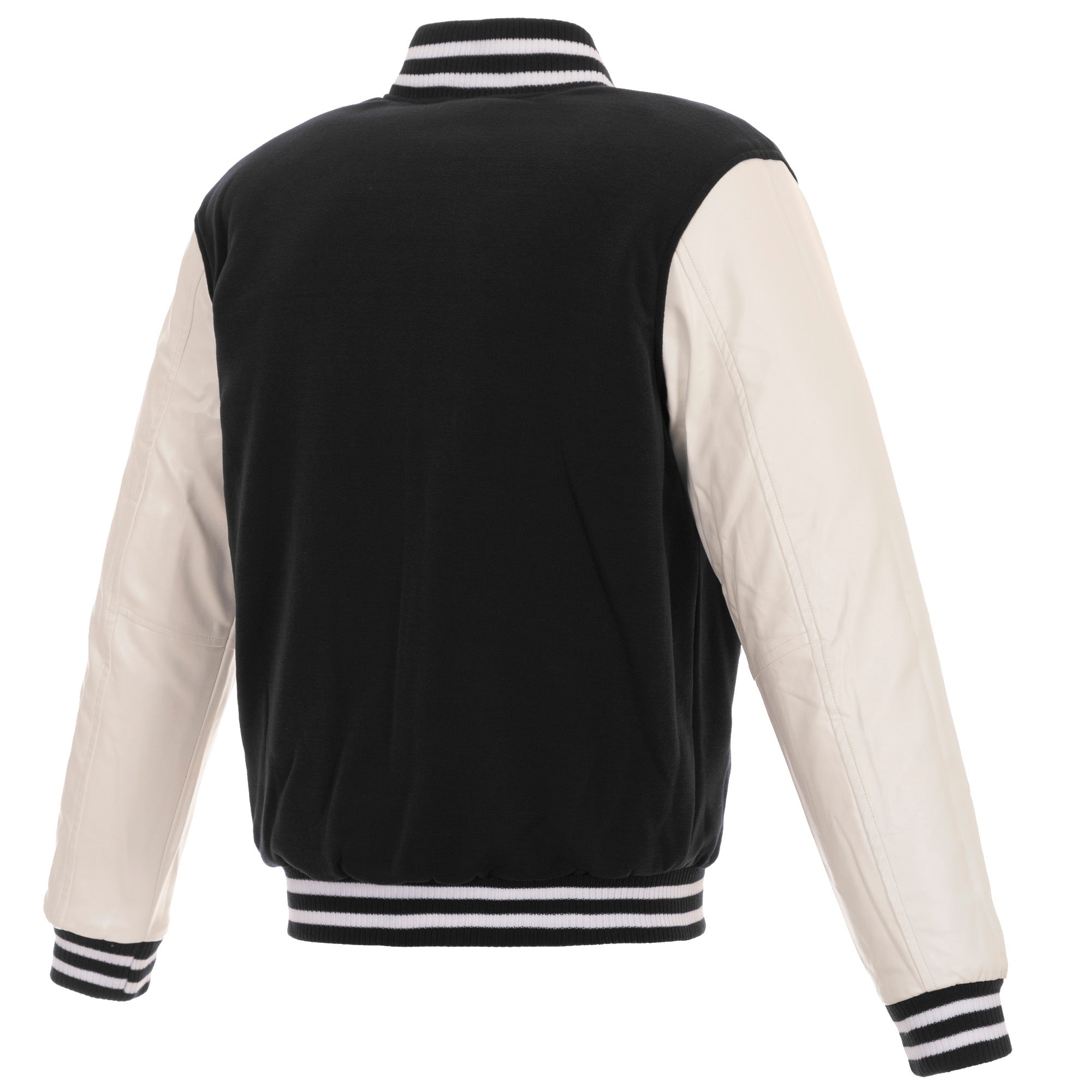 JH Distributors San Jose Sharks Reversible Letterman Mens Jacket (Black/White)