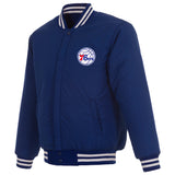 Philadelphia 76ers Reversible Wool Jacket - Royal - JH Design