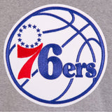Philadelphia 76ers Two-Tone Reversible Fleece Jacket - Gray/Royal - JH Design