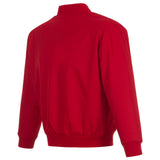 Washington Nationals Poly Twill Varsity Jacket-Red - J.H. Sports Jackets