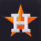 Houston Astros - JH Design Reversible Fleece Jacket with Faux Leather Sleeves - Navy/White - JH Design