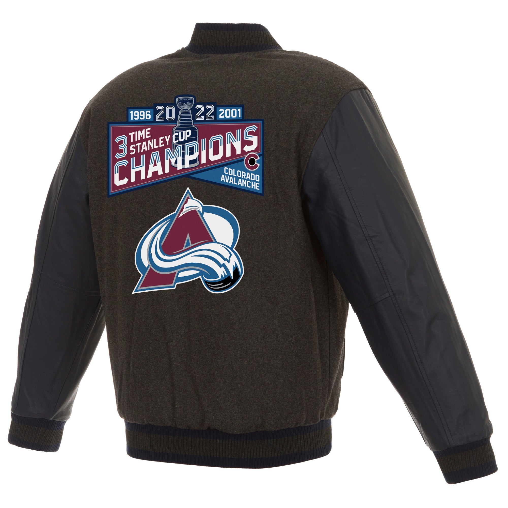 Colorado Avalanche 3-Time Stanley Cup Champions 1996 2001 2022