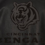 Cincinnati Bengals Full Leather Jacket - Black/Black - J.H. Sports Jackets