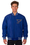 St. Louis Blues Reversible Wool Jacket - Royal Blue - J.H. Sports Jackets