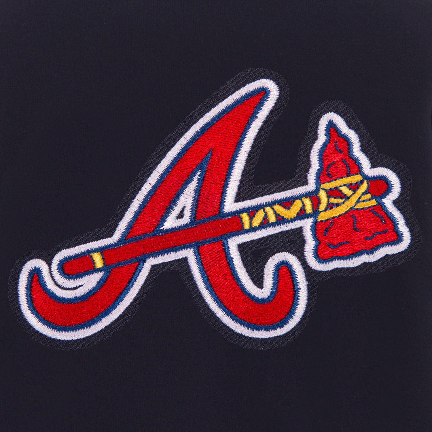 MLB Atlanta Braves JH Design Wool Reversible Jacket Navy 2 Front Logos