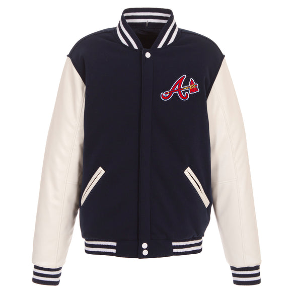 Atlanta Braves MLB Jacket Size XL Soft Shell Fleece Lined Full Zip. 