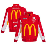 2022 Bubba Wallace McDonald Twill Jacket Red-White - J.H. Sports Jackets