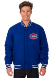 Montreal Canadiens Reversible Wool Jacket - Royal - JH Design