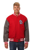 St. Louis Cardinals Embroidered Wool Jacket - Red/Charcoal - JH Design