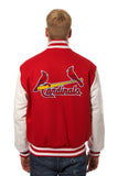 St. Louis Cardinals Two-Tone Wool and Leather Jacket - Red - JH Design