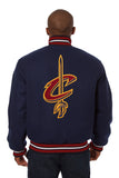 Cleveland Cavaliers Embroidered Wool Jacket - Navy - JH Design