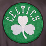 Boston Celtics Poly Twill Varsity Jacket - Charcoal - JH Design