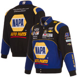 2022 Chase Elliott JH Design Black/Royal NAPA Twill Uniform Full-Snap Jacket - J.H. Sports Jackets