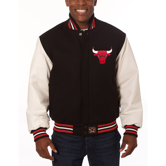 Chicago Bulls JH Design Lightweight Nylon Bomber Jacket – Red