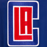 Los Angeles Clippers Two-Tone Reversible Fleece Hooded Jacket - Royal/Grey - JH Design