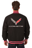 Corvette Wool Varsity Jacket - Black/Red - JH Design