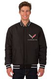 Corvette Wool Varsity Jacket - Black - JH Design