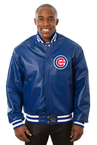 Chicago Cubs Full Leather Jacket - Royal - JH Design