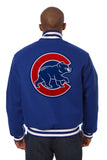 Chicago Cubs Embroidered Wool Jacket - Royal - JH Design